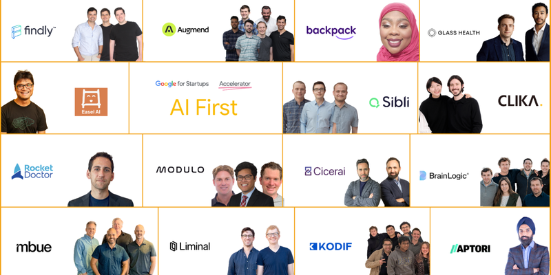 북미 지역 Google for Startups Accelerator: AI First 프로그램의 첫 참가 그룹 소개