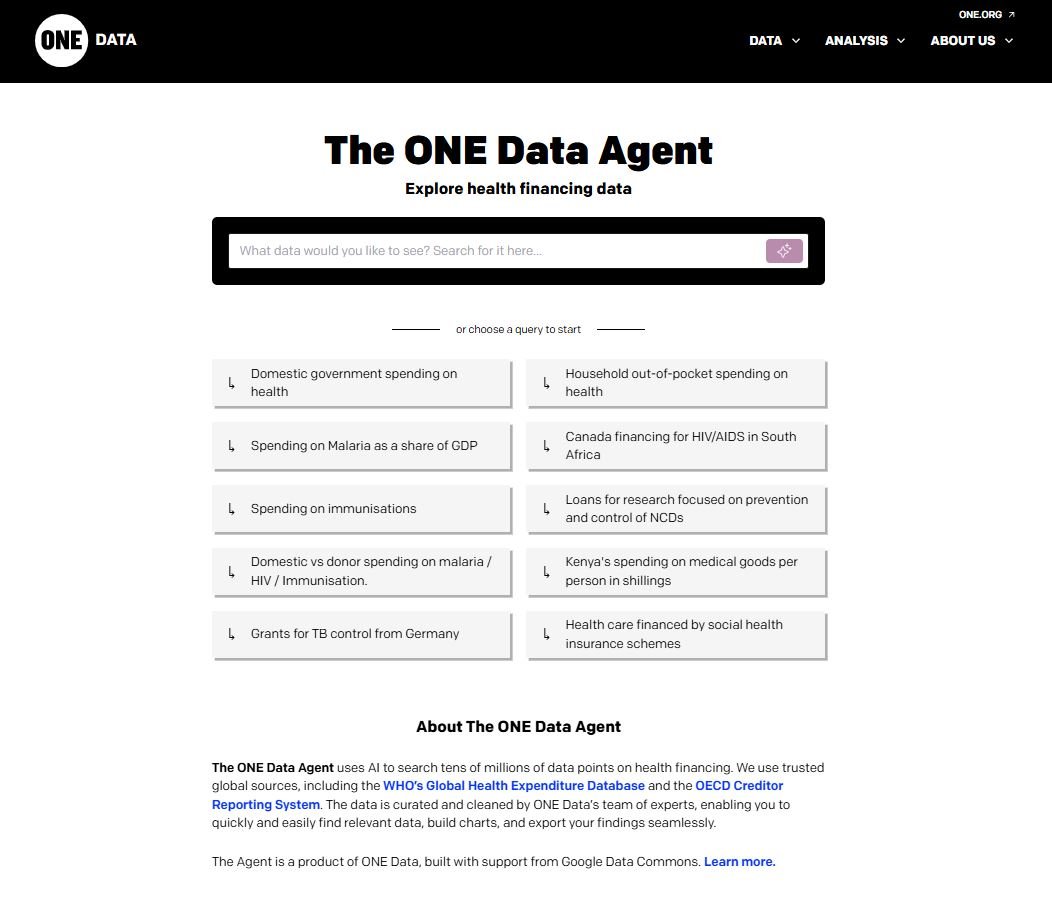 ONE Data Agent Screenshot