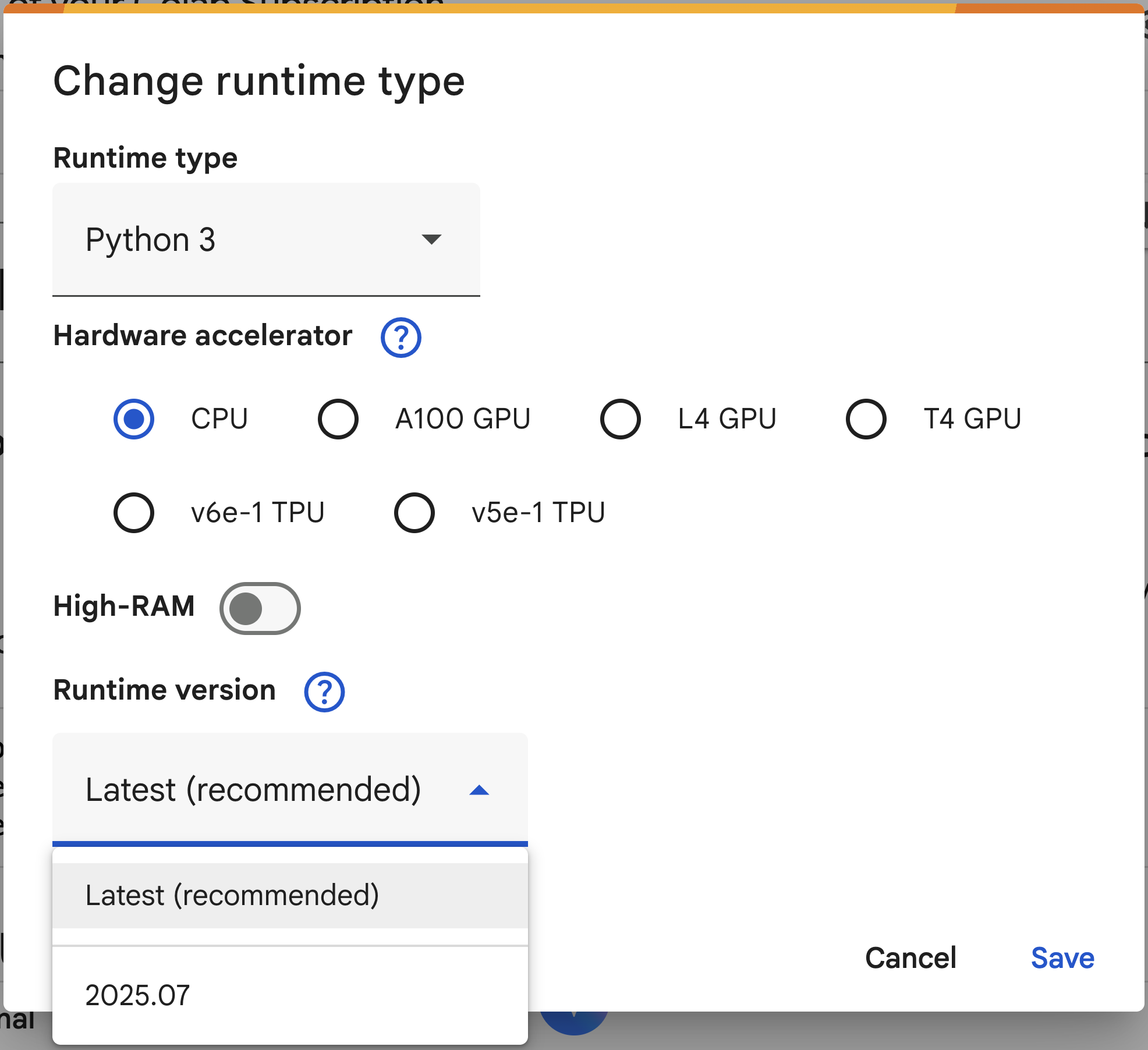 Runtime Selector