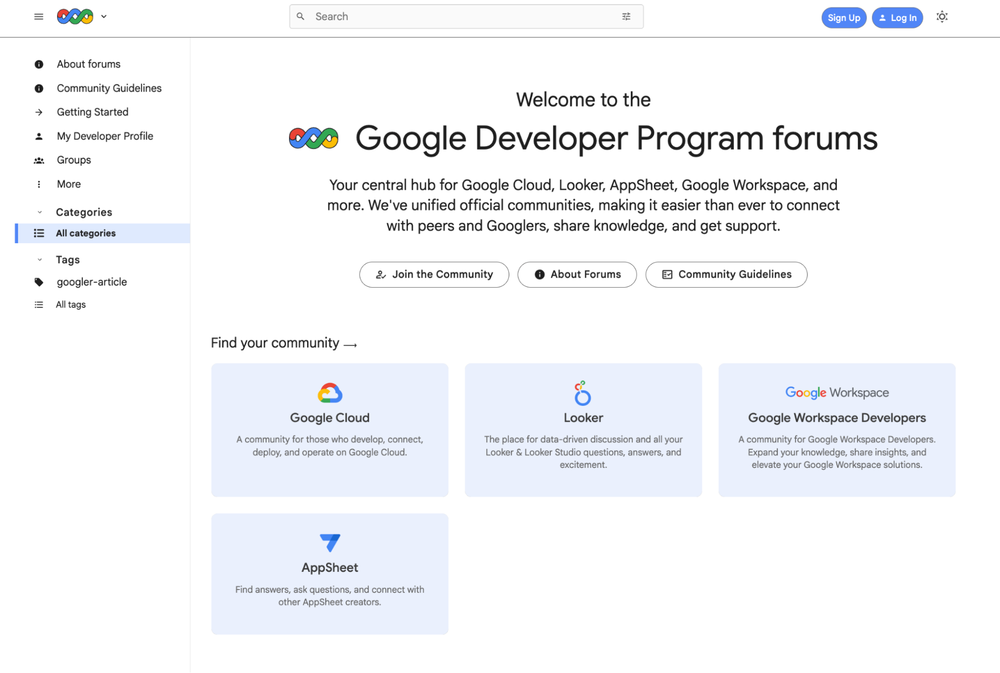 Google Developer Program forums