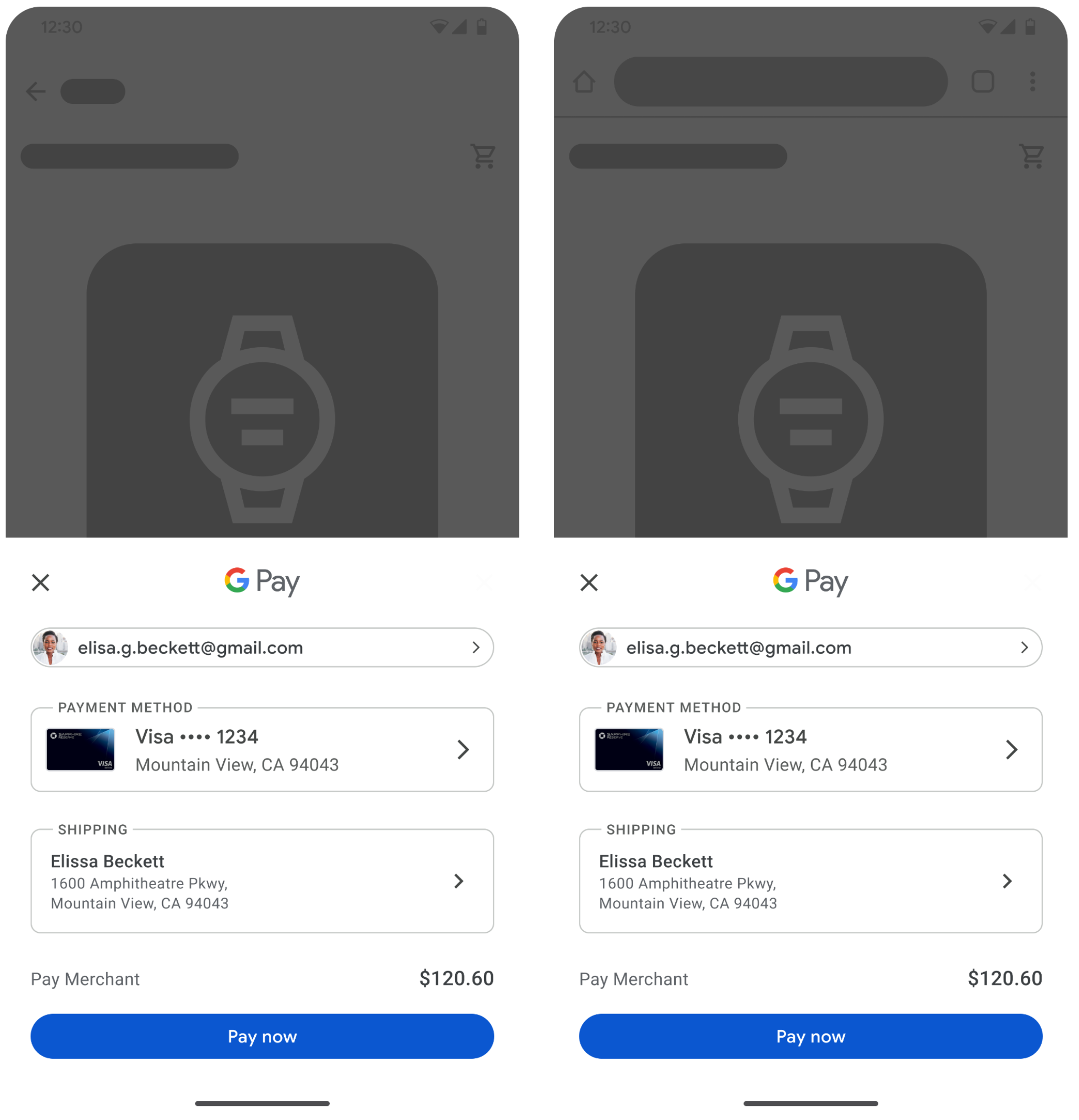 google-pay-sheet-android-and-mweb