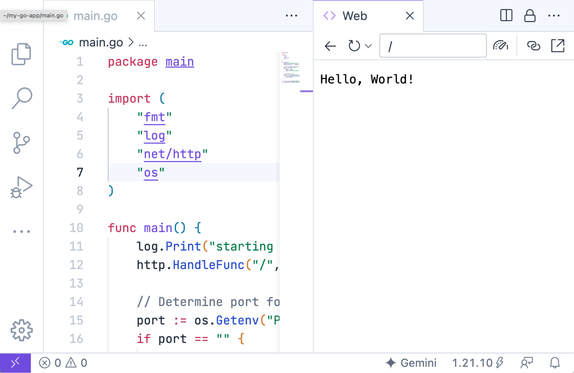 Show Web Preview in Project IDX