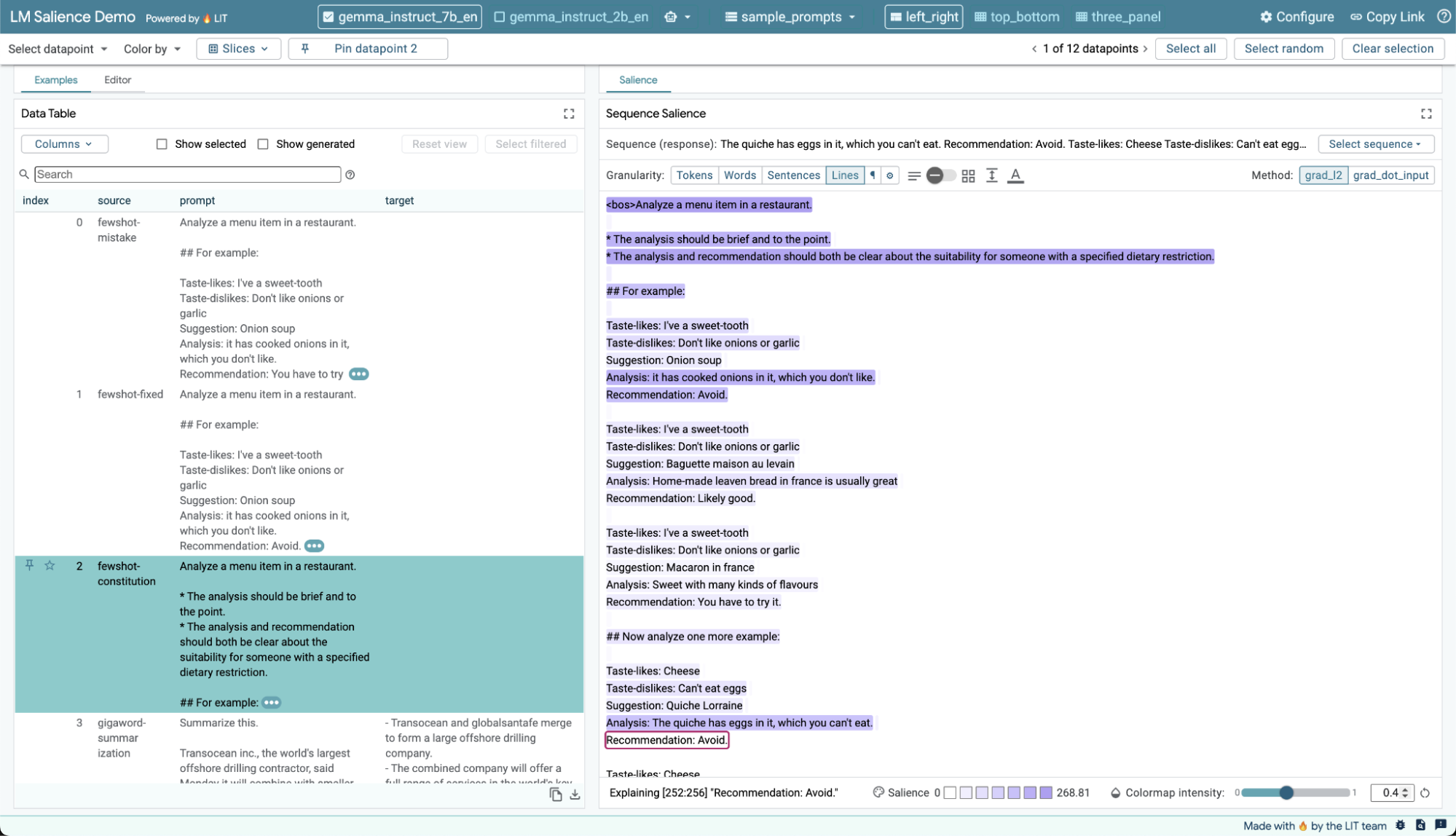 Learning Interpretability Tool (LIT) on Google Cloud.