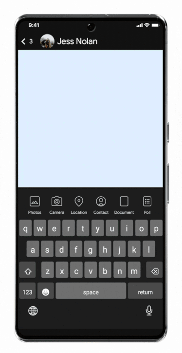 Places UI Kit messaging app