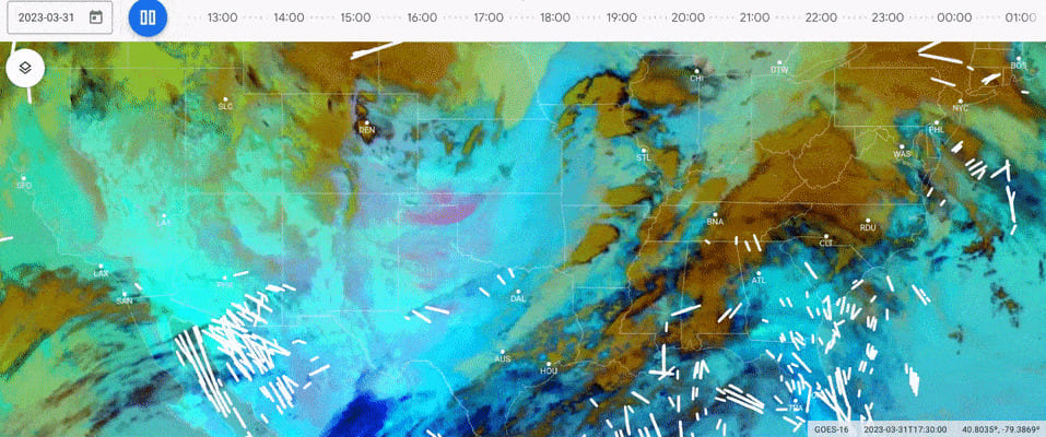 Contrails data map