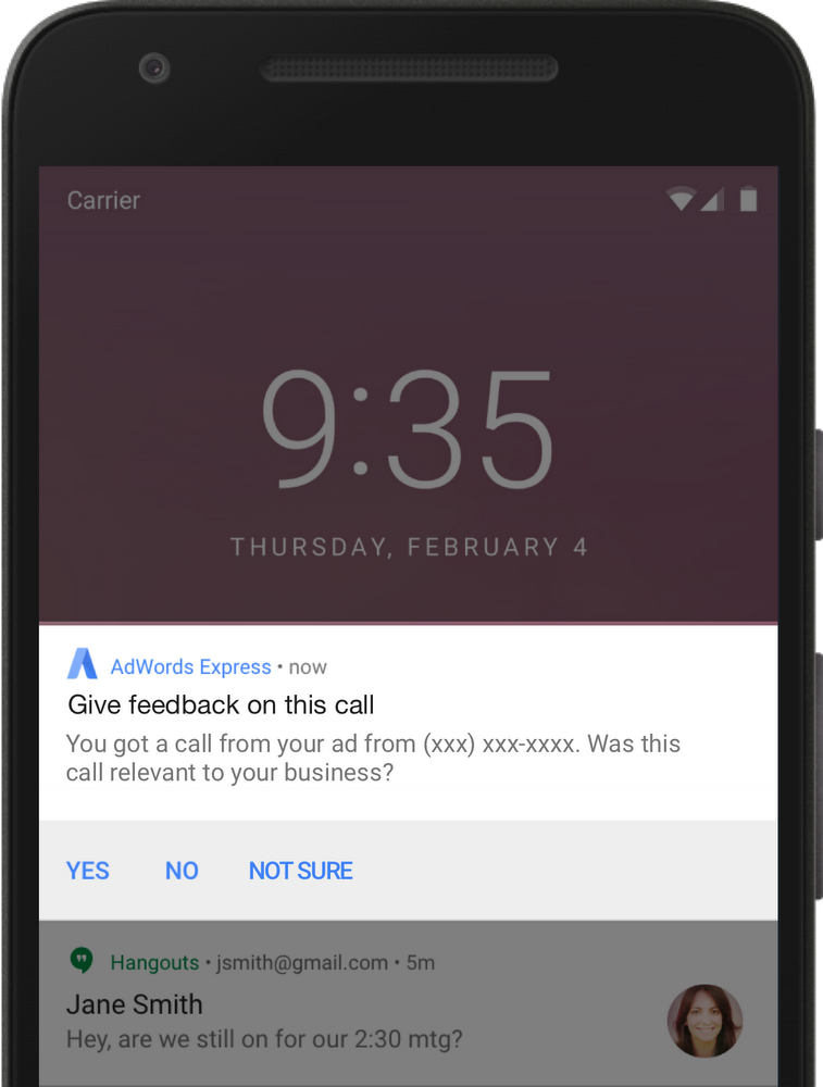 Improve customer calls with notifications from AdWords Express