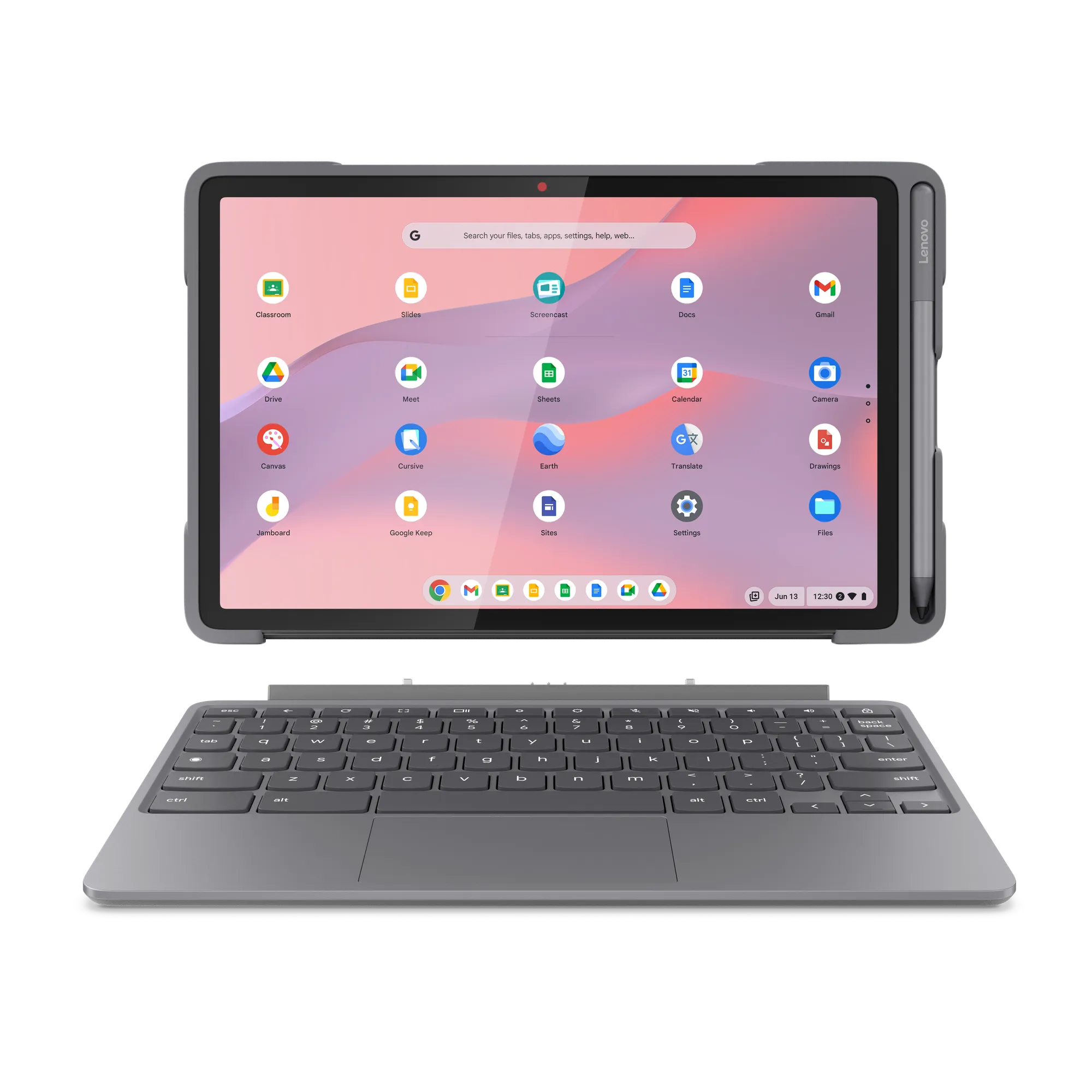 Photo of the new Lenovo Chromebook Duet EDU G2.