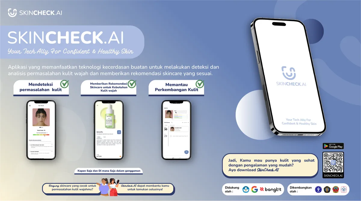 Gambar 1 dan 2: visual SkinCheckAI