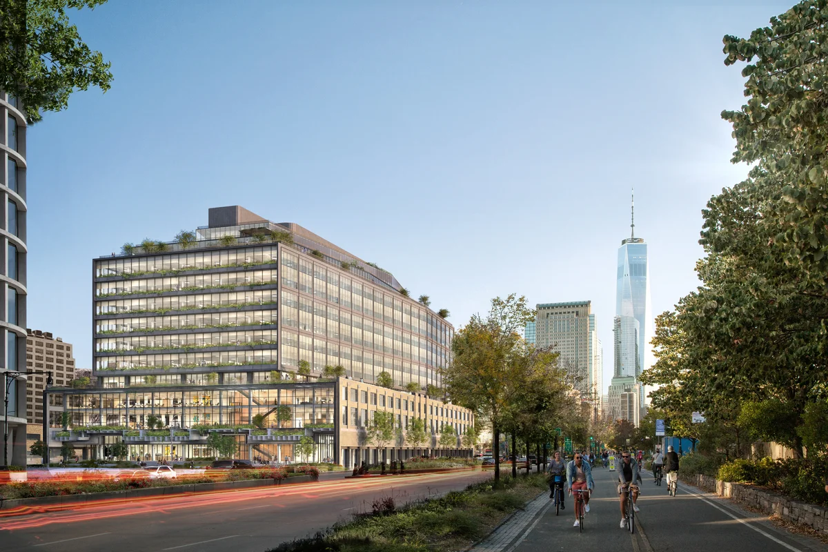 A rendering of Google's Hudson Square campus.