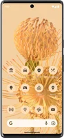 A customized Android 13 homescreen with complementary colors and app icons that match the wallpaper shows personalization.