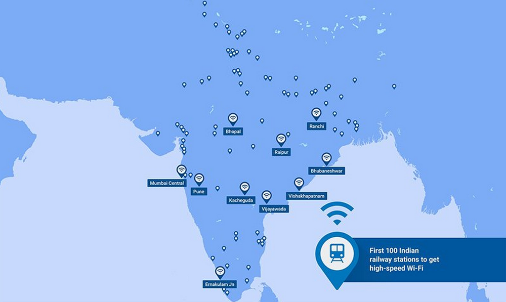 100 stations with Railwire WiFi