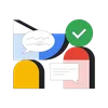 illustration of green checks marks and mailboxes