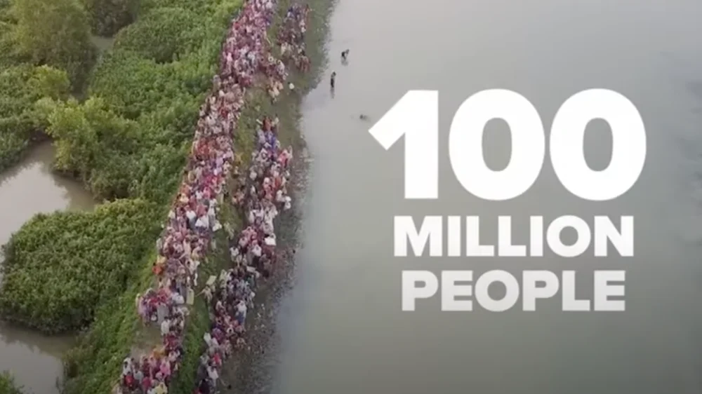 A video from YouTube and UNHCR to raise awareness of the 100 million people displaced in 2022 due to refugee crises around the world.