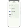 A phone screen shows the Find My Device user interface with a list of devices, including a Pixel 8, house key and family tablet.