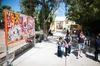 Primary school students in the city of Dolores Hidalgo in Mexico