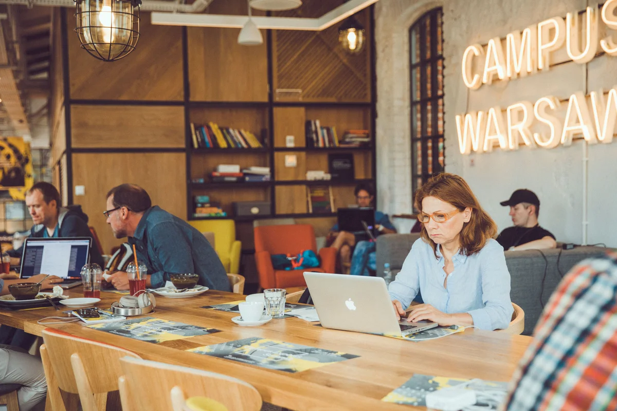 A person working at Campus Warsaw