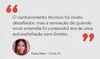 Caixa de texto com foto da Evely Silva, de Olinda, Pernambuco, e o comentário dela sobre o programa em destaque.