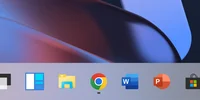 Image of Windows menu bar. The app icons use a more obvious gradient, appearing at home on Windows 10 and 11.