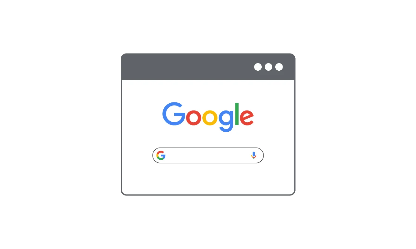 Graphic of Google Search home page