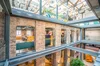 A view of a brick wall-lined courtyard in our Dublin, Ireland, office.