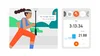 Google Assistant activates Strava to help a character track her run time and distance