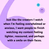 Quote from Sophie Jayne about other creators and content she watches on YouTube.