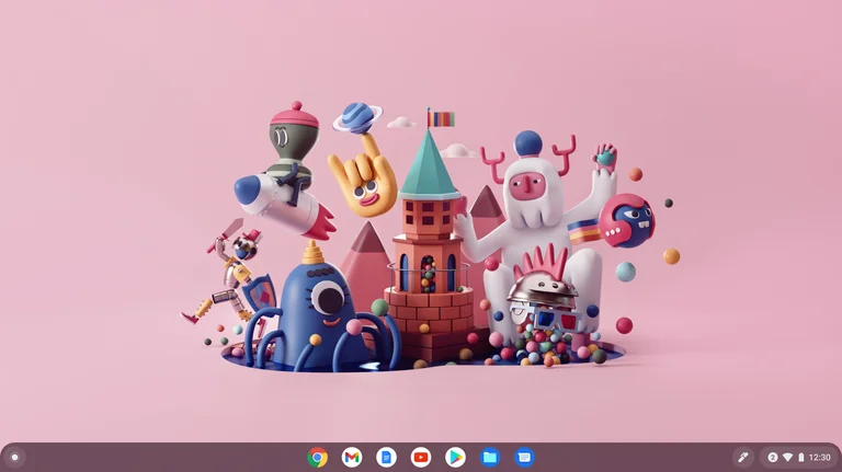 Wallpaper featuring a clay-like designed castle.