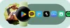 A Pixel Watch displays a Google Play logo icon alongside several Wear OS app logos