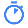 Stopwatch Icon Blue