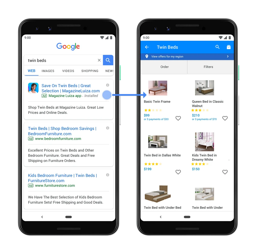 Google Ads: App Deep Linking