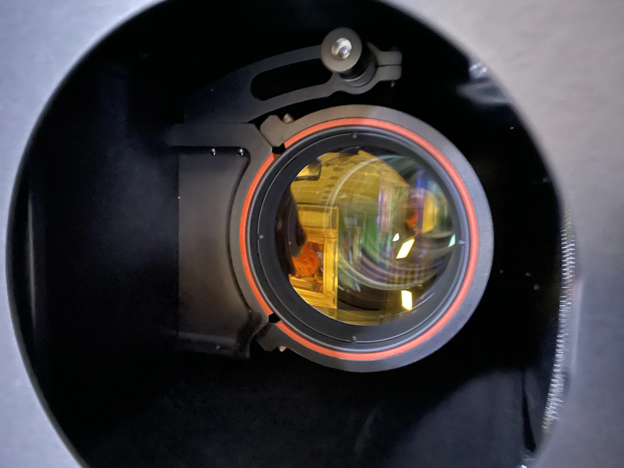 closeup of a camera shutter