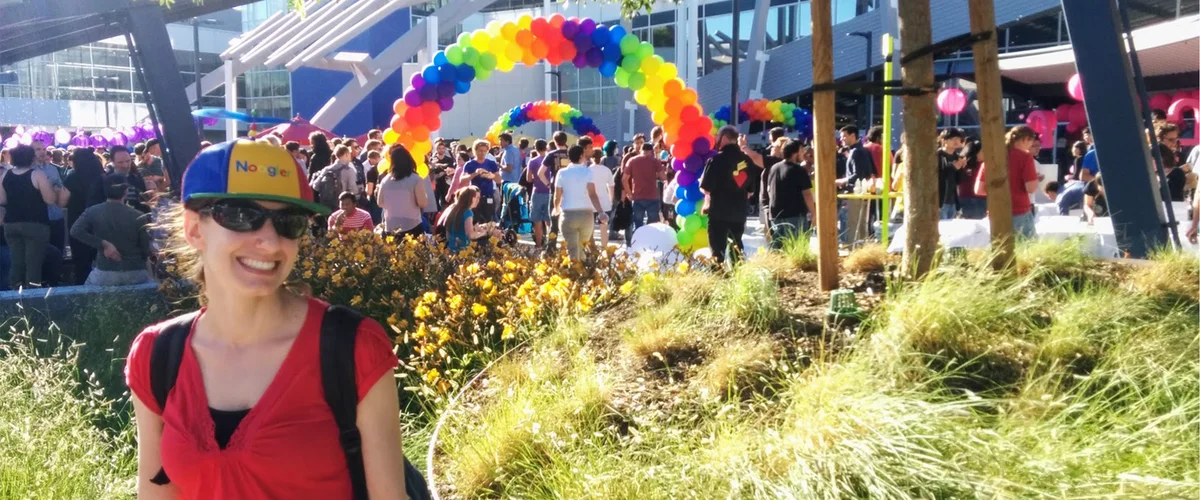 Avital at Noogler Orientation at the Googleplex