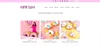 Screen capture of Sam Ushiro’s “Category: Donuts” webpage features a photo of Sam in a pink dress and hat emerging from a giant box of donuts, along with other donut photographs.