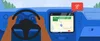 
                         
                           Illustration of a driver behind the wheel of a car while Google Maps is visible on a dashboard monitor.
                         
                       