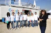 Safer Internet tour team in front of the bus