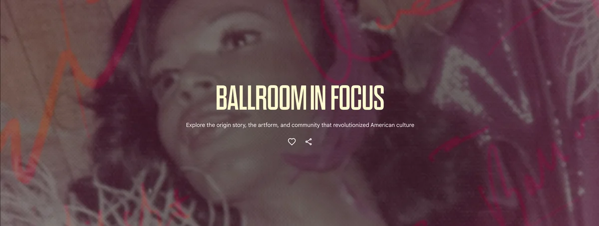a picture of a person with the title "ballroom in focus"