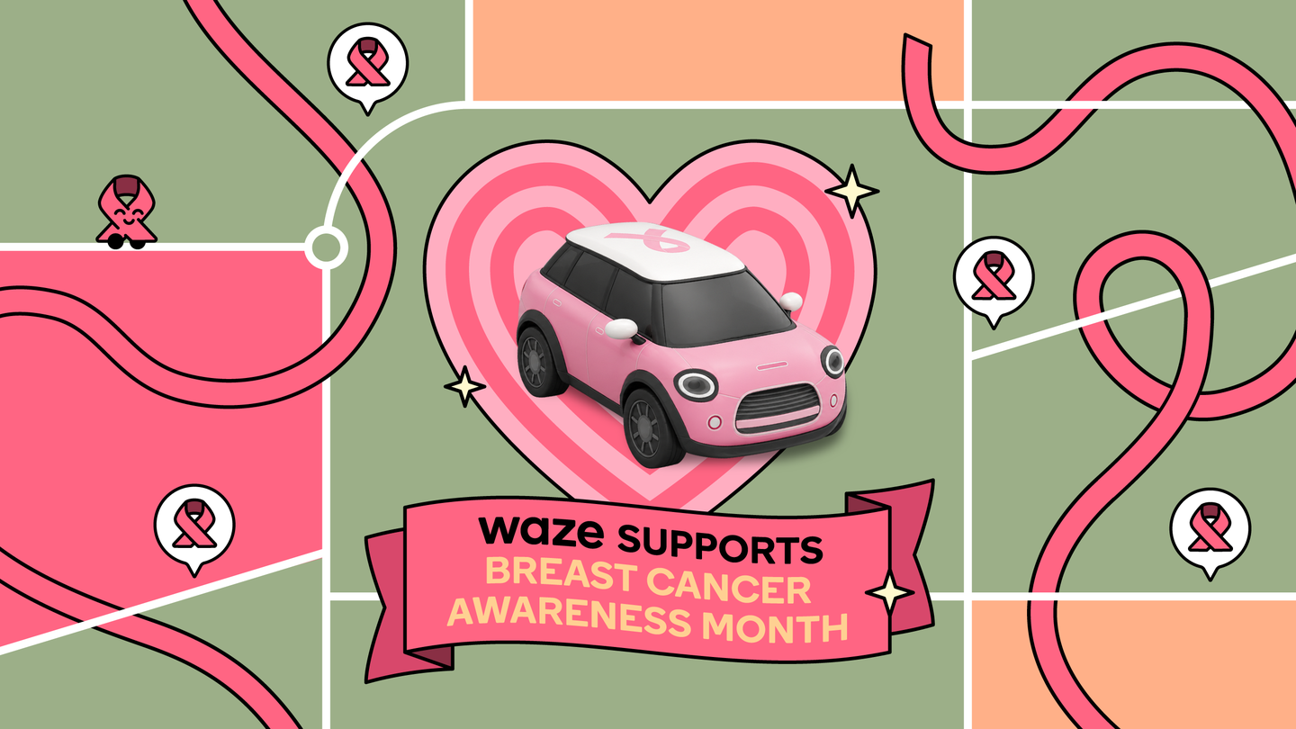 Waze rolls out new features to support Breast Cancer Awareness Month.