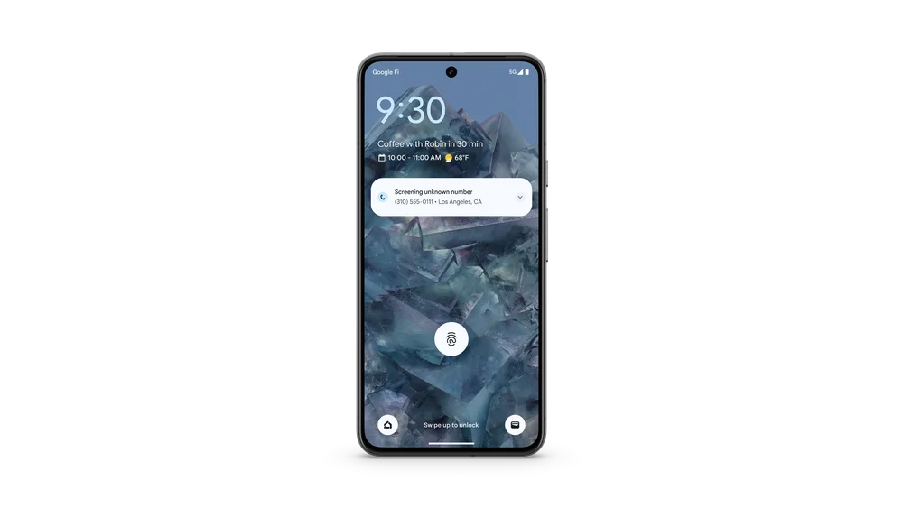 An image of Call Screen on the home screen.