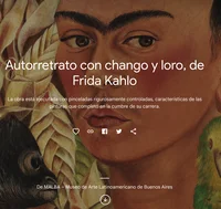 Autorretrato con chango y loro, Frida Kahlo, una de las obras de la Colección Malba