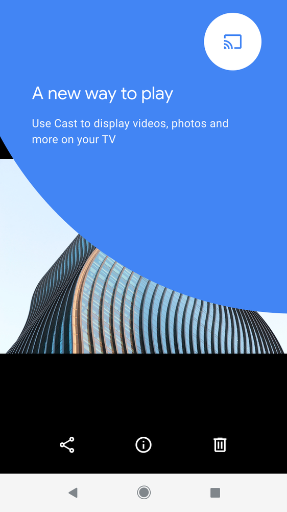 Screen displaying Cast in Google's Files app