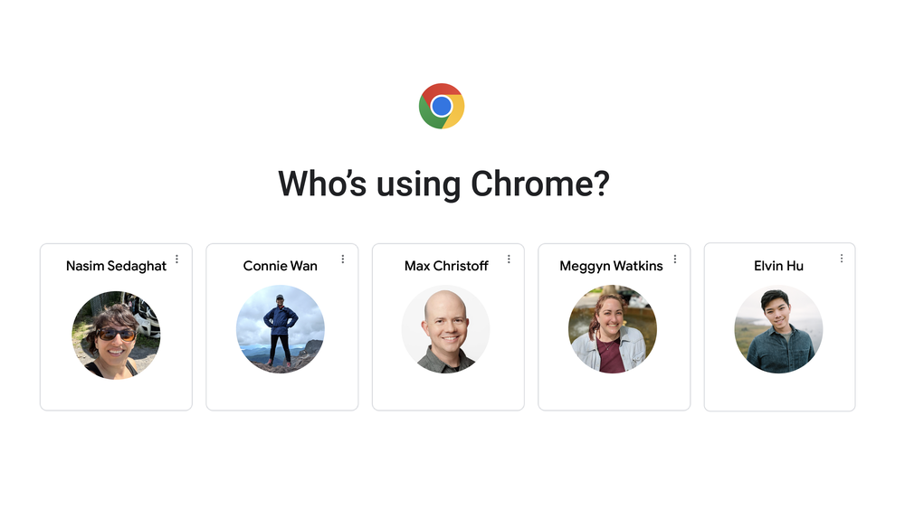 An image of 5 people on the Chrome team.