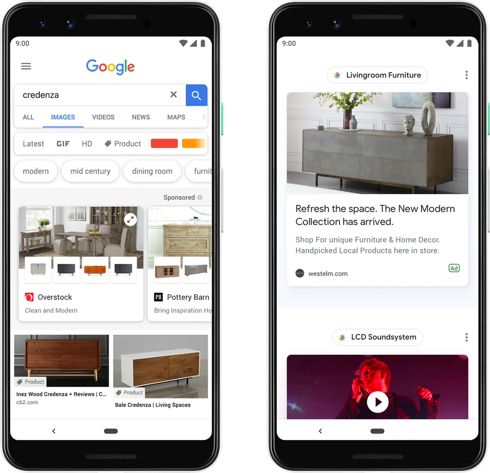 Google Ads:  Showcase Shopping Ads GML 2019