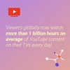 Viewers globally watch more than 1 billions on YouTube on TV everyday.