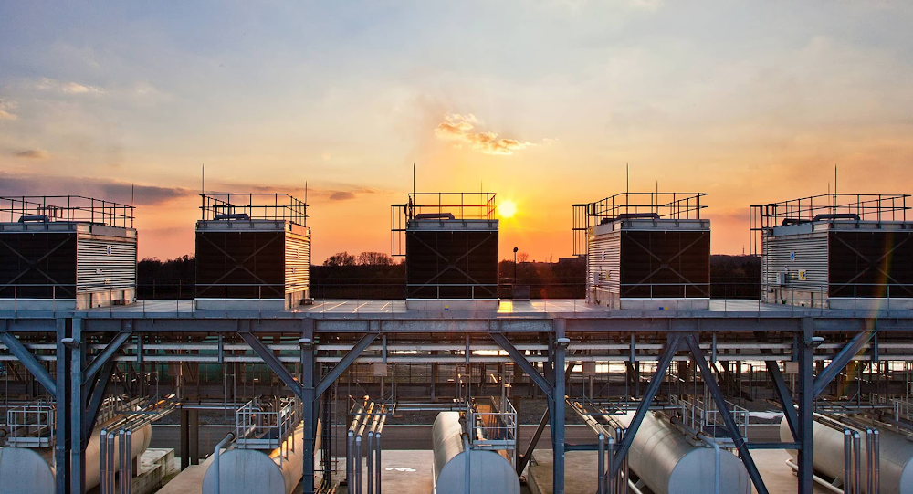 Cooling towers at a data center in Belgium.png