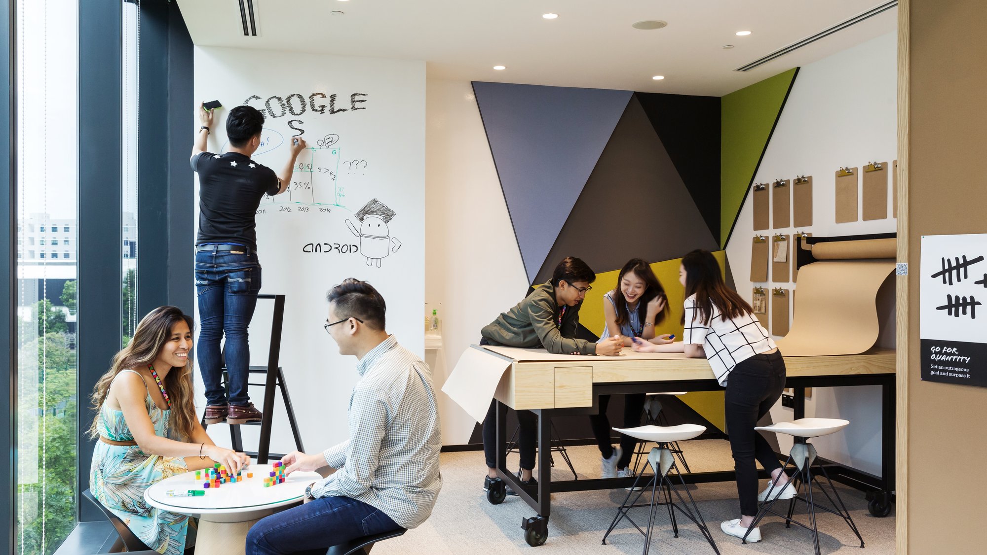 A brainstorm room at Google Singapore