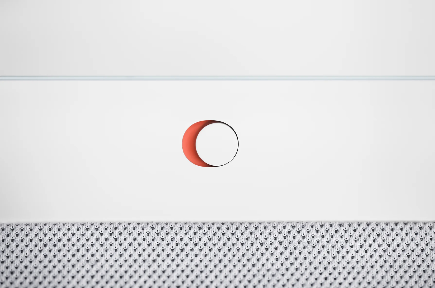 The Nest Hub's switch revealing the Sand color.