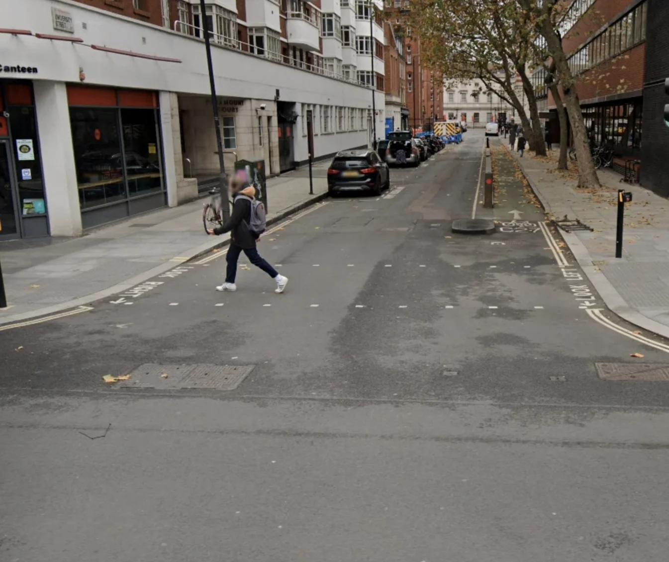 A street-level image of crosswalks in London