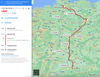 Ein Screenshot zeigt eine Route mit der Deutschen Bahn in Google Maps