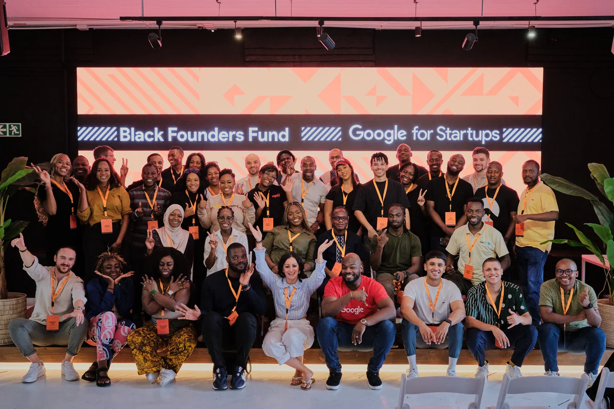 A photograph of the Black Founders Fund recipients and Google for Startups team in South Africa