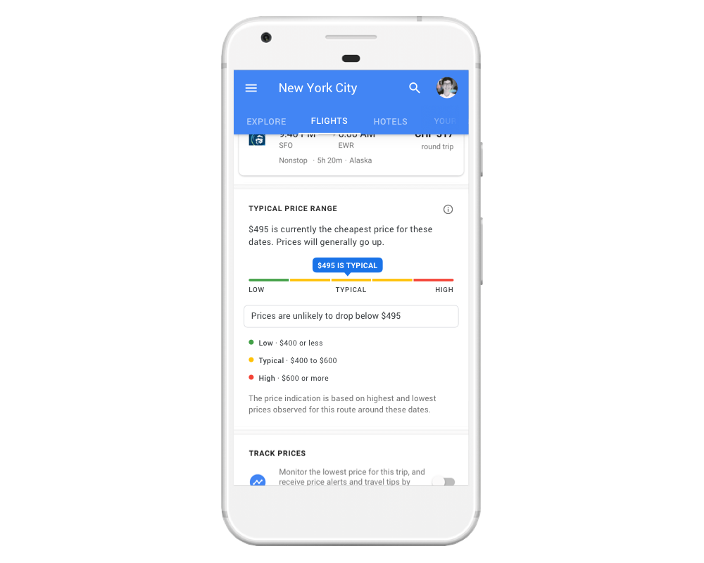 Google Trips te avisará cuando bajen los precios de los billetes de avión 1